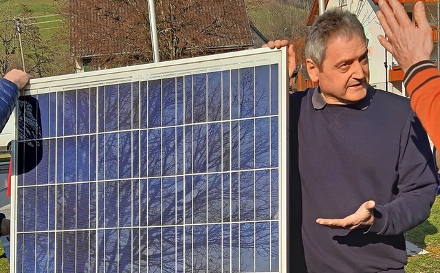 Richard Weis beim Balkon-Solar Workshop.   | Foto: Isolde Freudenberg