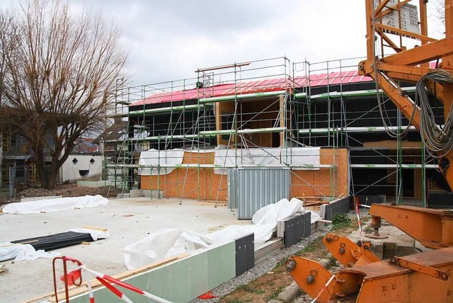 Der Neubau der Kinderkrippe beim Kinde...ls 1,65 Millionen Euro bereit stellen.  | Foto: Christiane Franz