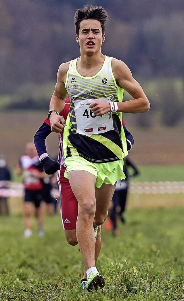 Vizemeister in der Klasse U20: Jonas Weschle (LAC Freiburg)  | Foto: Kai Peters via www.imago-images.de