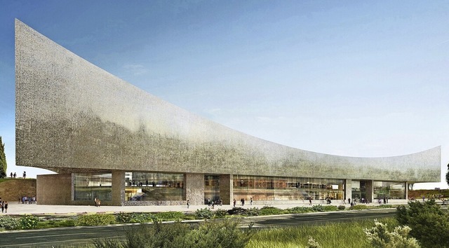 Der Neubau der Nationalbibliothek in J...de Meuron, sollte 2023 erffnet werden  | Foto: Sara Lemel