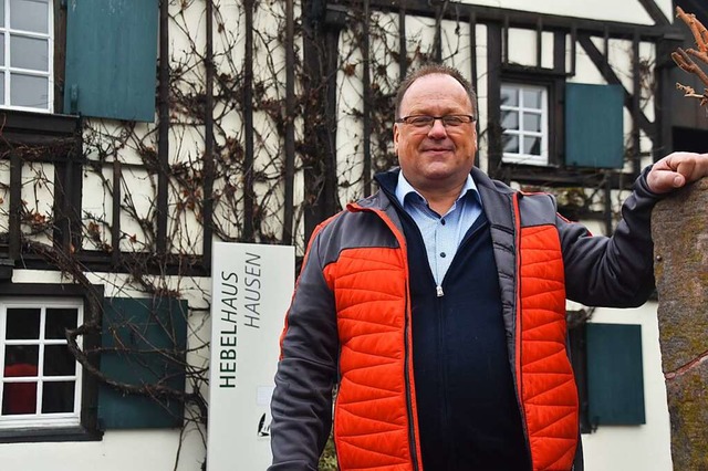 Jrg Jost am Hebelhaus: Der Raitbacher...ch kulturell eng mit Hausen verbunden.  | Foto: Nicolai Kapitz