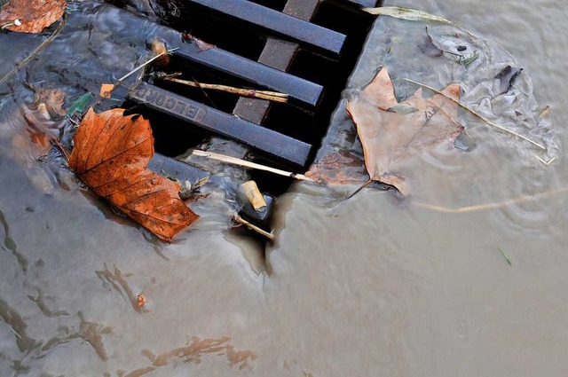 Ist der Regen zu stark, kann das Kanalsystem nicht alles Wasser aufnehmen.  | Foto: Ingo Schneider
