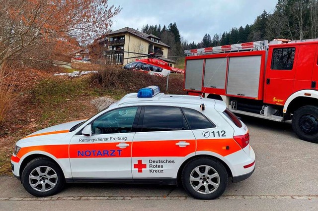 Bei einem Unfall im Feuerwehrhotel San...bot an Rettungskrften war im Einsatz.  | Foto: Tanja Bury