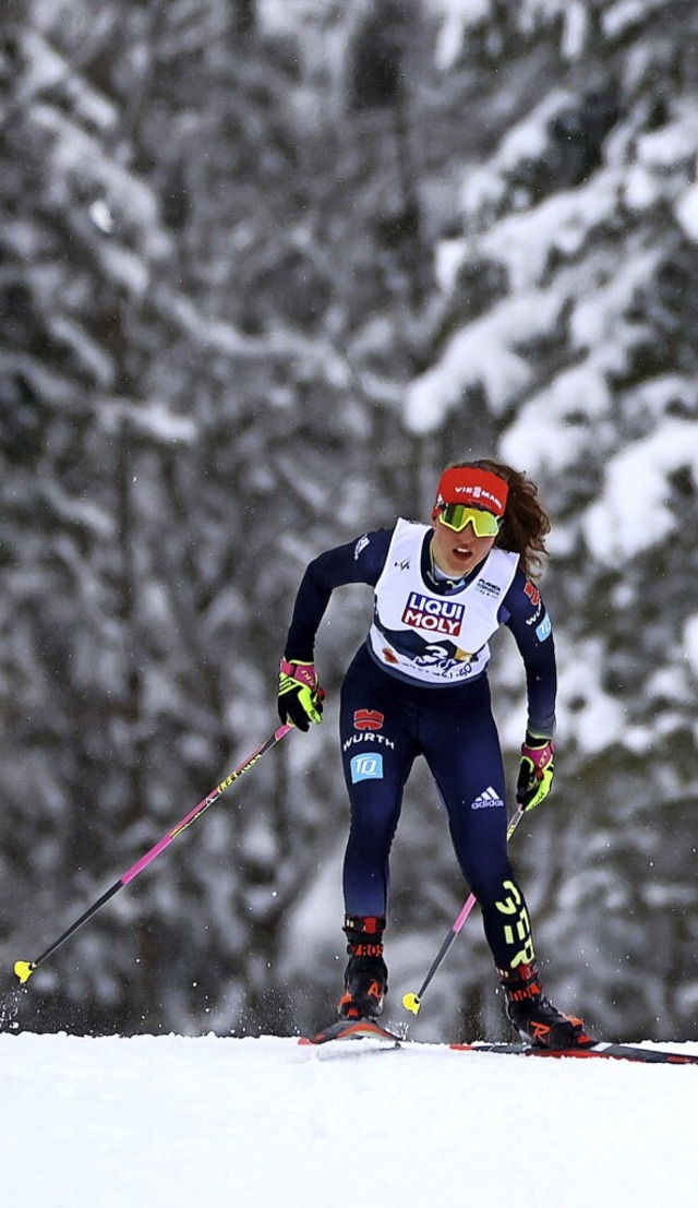Nathalie Armbruster von der Skizunft K...hshoffnungen im deutschen Wintersport.  | Foto: Daniel Karmann (dpa)