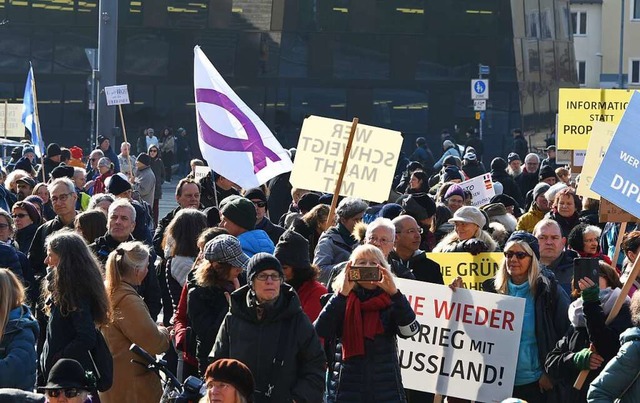 Eine hnliche Demonstration wie hier i...g soll es auch in Bad Sckingen geben.  | Foto: Rita Eggstein