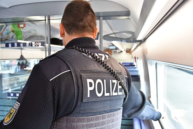 Bundespolizist Chris wartet, bis sich ...die Suche nach illegalen Einreisenden.  | Foto: Kathrin Ganter