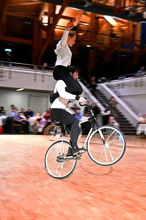 Atemberaubende Akrobatik auf dem Zweir...igten die Sportler des Radsportvereins  | Foto: Volker Münch