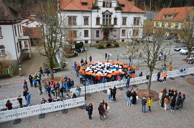 Bei der Demo wurde die Talstrae von 7...ausen aussehen wrden ohne Absperrung.  | Foto: Sarah Trinler