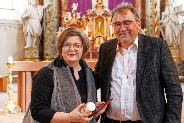 Pfarrerin Anja Bremer mit Gemeinderefe...irchengemeinde Nrdlicher Kaiserstuhl.  | Foto: Ruth Seitz