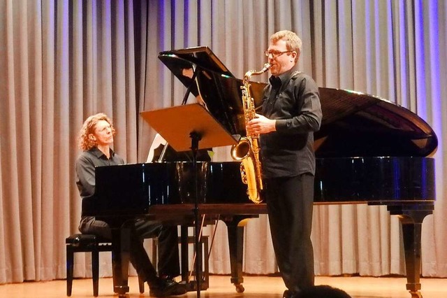 Simon Hanrath  am Saxophon und Roman Rofalski am Klavier  | Foto: Bianca Flier