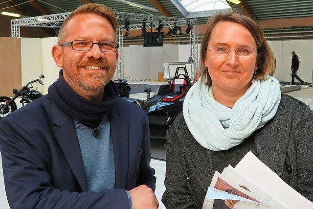 Die Geschftsfhrer Thomas Platzer und...tungen fr die Regio Messe in Lrrach.  | Foto: Peter Gerigk