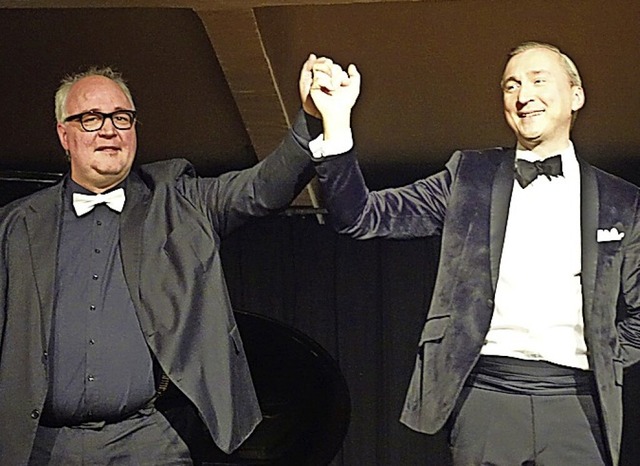 Die &#8222;Salonlwen&#8220; Sebastian Coors und Norbert Lauter  | Foto: Salmenverein Hartheim