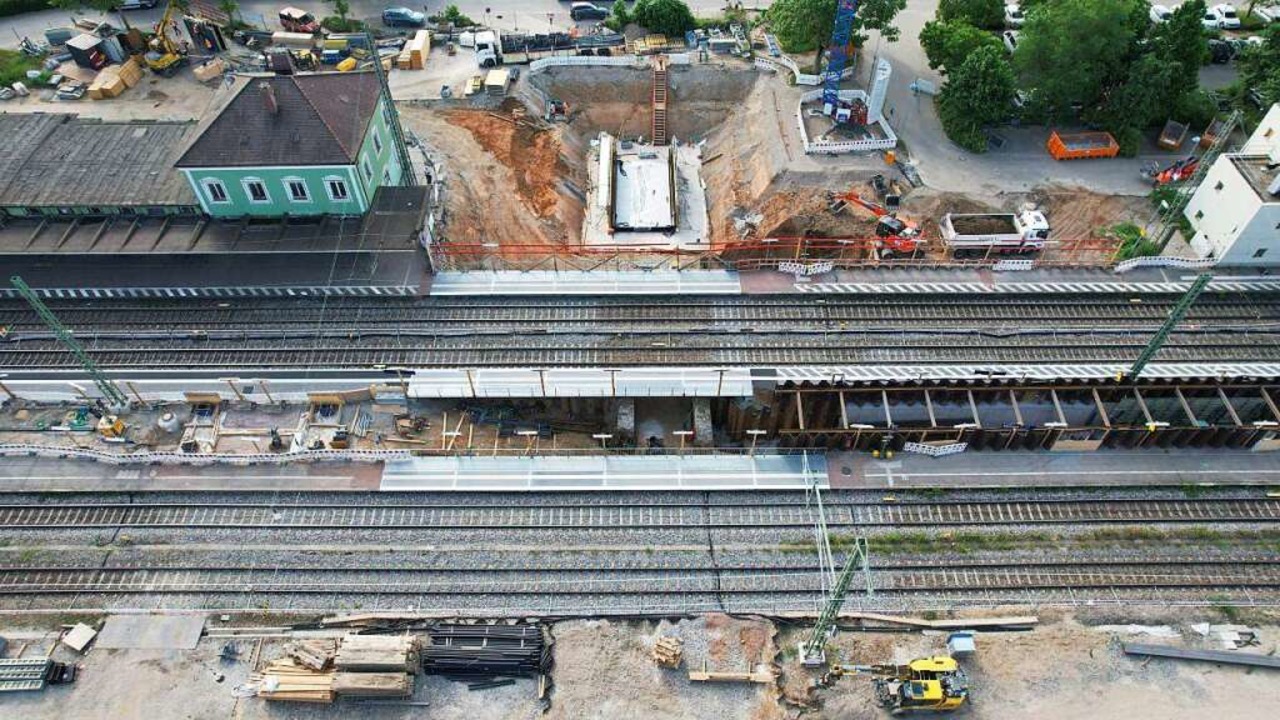 Unterführung am Bahnhof Müllheim nach Überschwemmung wieder frei