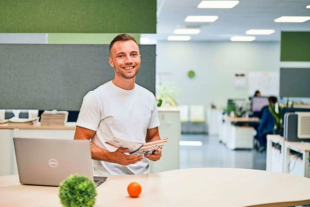 Fabian fungiert heute auch als Ausbilder bei BZ.medien.  | Foto: Johannes Meger