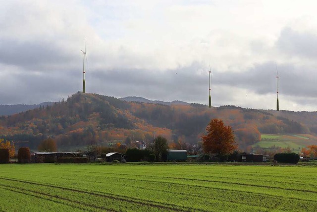 Ein Blick in die Zukunft Heuweilers? D...rtal und Denzlingen Windrder stnden.  | Foto: kostromgruppe Freiburg