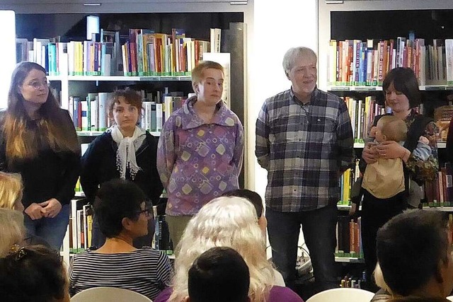 Einen Wettstreit mit Worten lieferten ...ms in der Mediathek in Bad Krozingen.   | Foto: Hans Jrgen Kugler