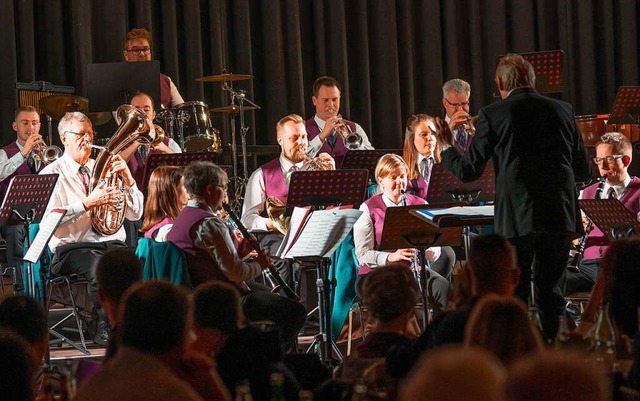 Der Musikverein Maulburg eroberte die Sympathie des Publikums im Sturm.  | Foto: Paul Eischet