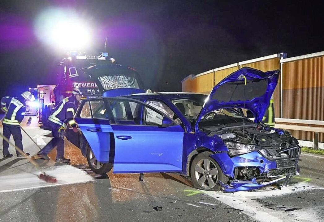 Eines der beiden am Unfall beteiligten Autos.  | Foto: Maren  Späth/Einsatz-Report 24