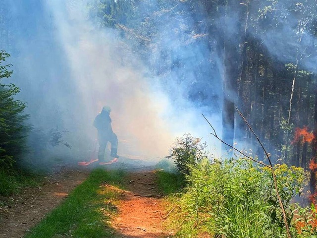 Beim Band am Kandel im Juli 2022 war auch die Feuerwehr aus Reute im Einsatz.  | Foto: Feuerwehr