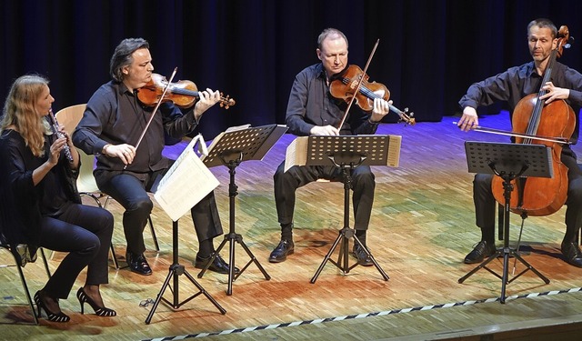 Das Klenze Streichtrio und die Fltist... Kammermusik fr Streicher und Flte.   | Foto: Roswitha Frey