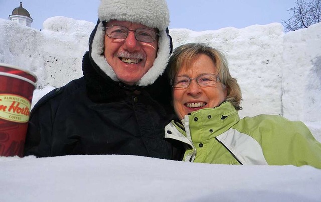 Meterhoher Schnee in Kanada und dazwis...Heimat Kippenheim einst verlassen hat.  | Foto: privat: Familie Dillmann