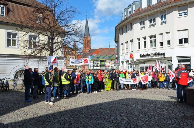 Mitte Mrz streikten Beschftigte in E...nun wird der Verdi-Streik ausgeweitet.  | Foto: Michael Strter