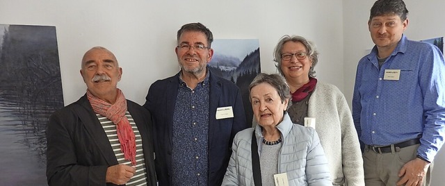 Bei der Vernissage (von links):  Pierr...ann, Ellen Baumbusch und Markus Burger  | Foto: Bianca Flier