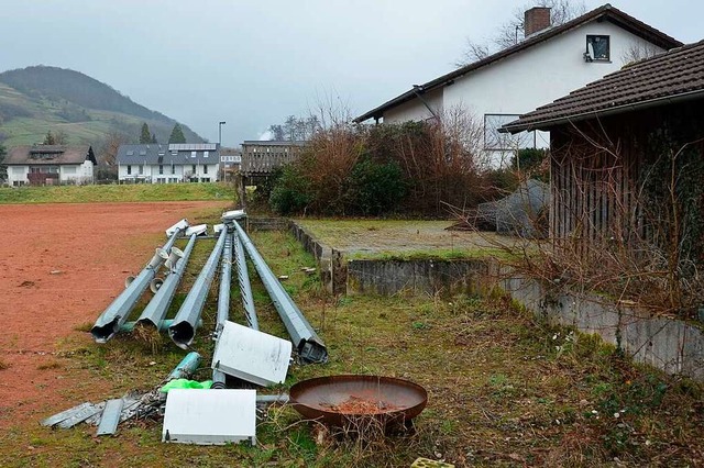 Das Clubheim am alten Sportplatz soll ...kommt eine Unterkunft fr Geflchtete.  | Foto: Sophia Hesser