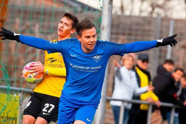 Peter Schubnell erzielte im ersten Spi...nterpause  gegen  Gutmadingen das 2:0.  | Foto: Wolfgang Scheu