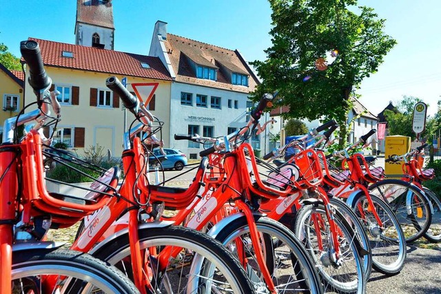 Station des Mietrad-Systems Frelo in M...ner europaweiten Ausschreibung zeigen.  | Foto: Michael Bamberger