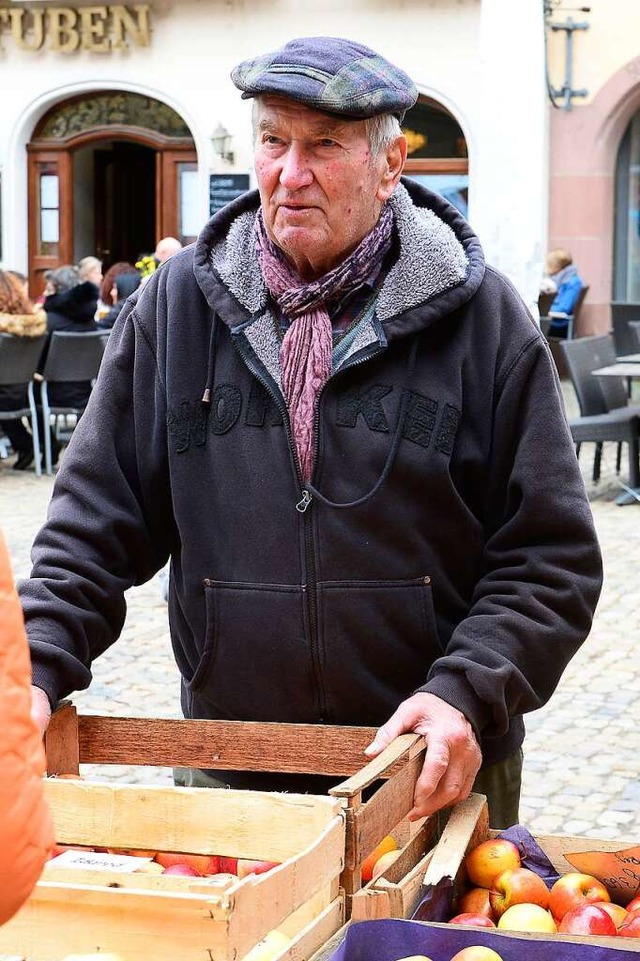 Landwirt Rolf Danner auf dem Mnstermarkt  | Foto: Ingo Schneider