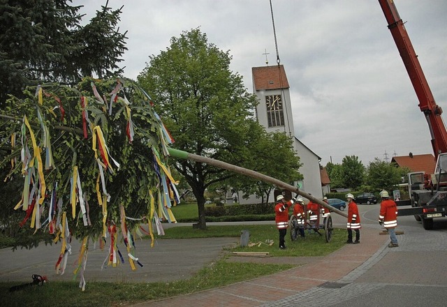 Am 30. April wird in Niederhof wieder ein Maibaum aufgestellt.  | Foto: Brigitte Chymo