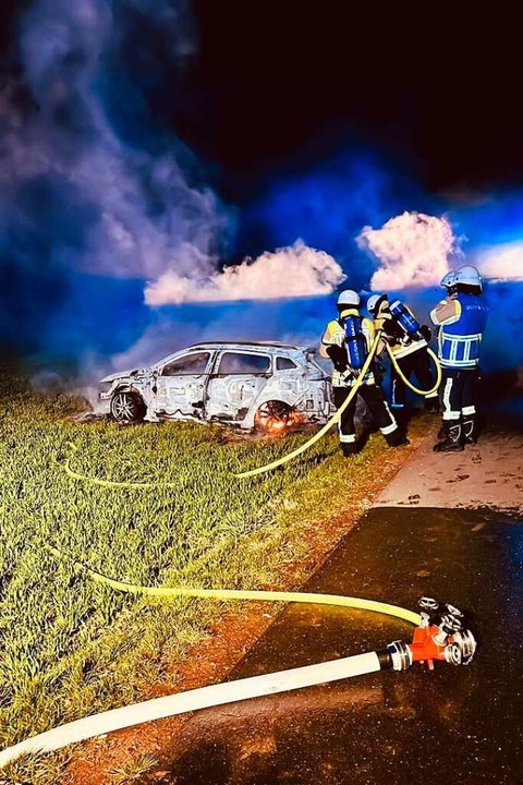 Den Brand hat ein Lokführer eines vorb..., er hatte einen Feuerschein entdeckt.  | Foto: Feuerwehr Bad Krozingen