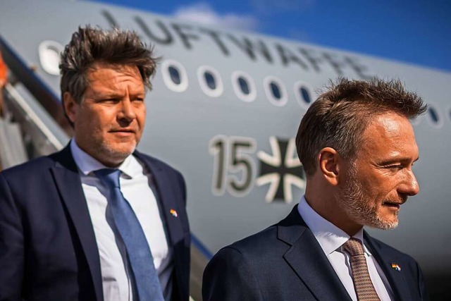 Am Montag flogen sie zu Regierungskons...Finanzminister Christian Lindner (FDP)  | Foto: Michael Kappeler (dpa)