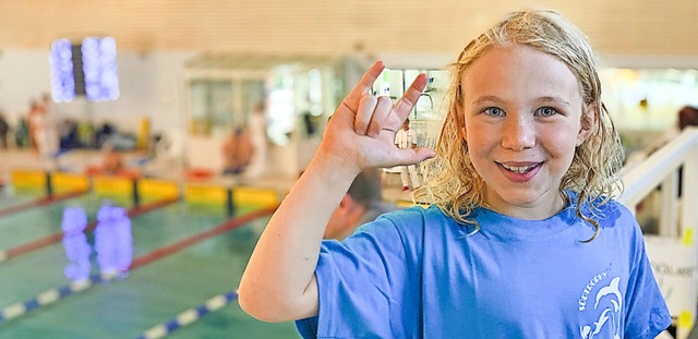 Anka Gabel ist in mehreren Disziplinen...inswimming, dem Schwimmen mit Flossen.  | Foto: Privat