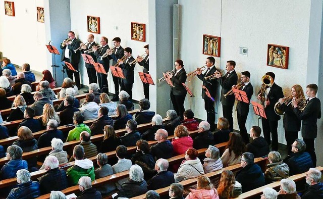 Die Stadtkapelle Lahr nutzte die gesam...a Maria fr besondere Klangerlebnisse.  | Foto: Endrik Baublies