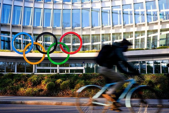Das Olympische Haus in Lausanne in der... Internationalen Olympischen Komitees.  | Foto: Laurent Gillieron (dpa)