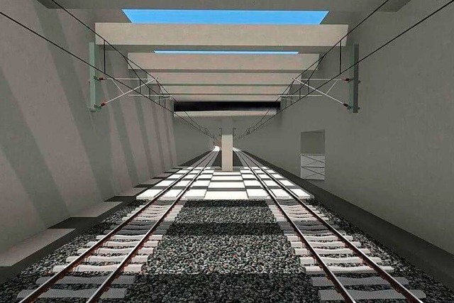 So sieht die Einfahrt in eine der beid... in einer Visualisierung der Bahn aus.  | Foto: Deutsche Bahn