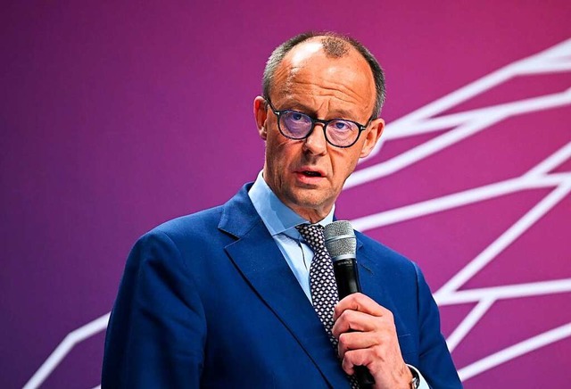 Friedrich Merz, CDU Bundesvorsitzender...er Kommunalpolitiker eingeladen hatte.  | Foto: Britta Pedersen (dpa)