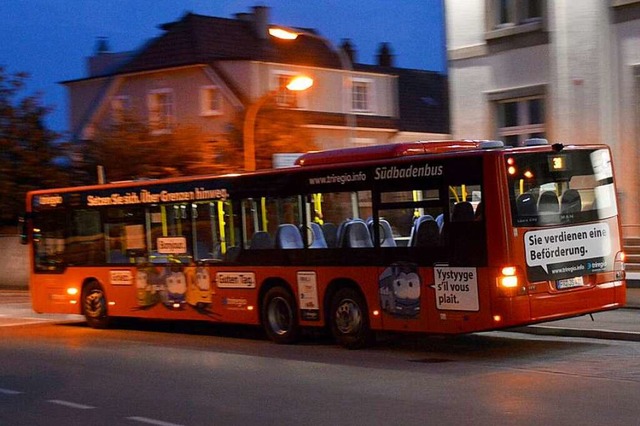 Die Buslinie 38 in Grenzach-Wyhlen hat...rd bei den Fahrgastzahlen eingefahren.  | Foto: Horatio Gollin