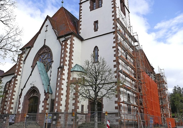 Teilweise eingerstet ist die Kirche St. Bonifatius fr die Sanierungsarbeiten.  | Foto: Siiri Freiling