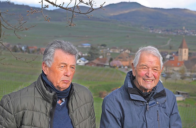 Eckhardt Bercher (rechts) hatte die Id...Paul Fraider half bei der Ausfhrung.   | Foto: Reinhold John