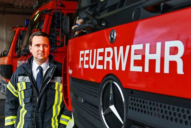 Unter Manuel Mller wurden viele neue ...r die Lrracher Feuerwehr angeschafft.  | Foto: Jonas Hirt