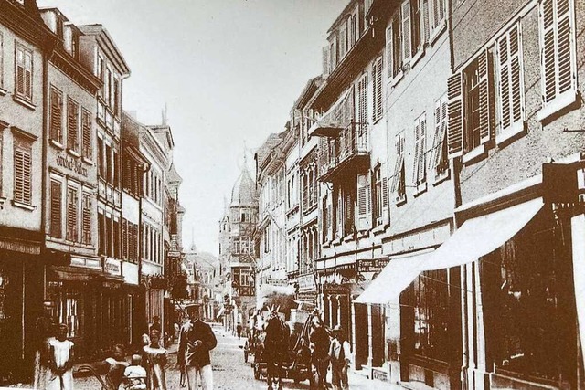 Die obere Marktstrae in Lahr im Jahr 1910  | Foto: Gerold Erb