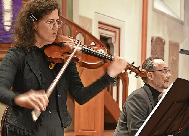 Das Duo Connessione mit Carina Kaltenbach-Schonhardt und Tom&#353; Spurn  | Foto: Benedikt Sommer