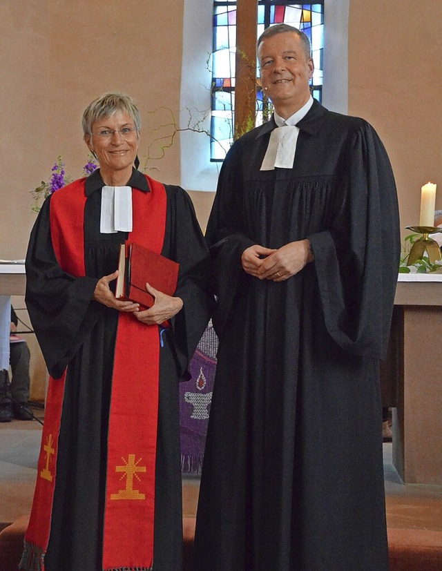 Dekanin Brbel Schfer und Pfarrer Ingo Meiner  | Foto: Gabriele Rasenberger