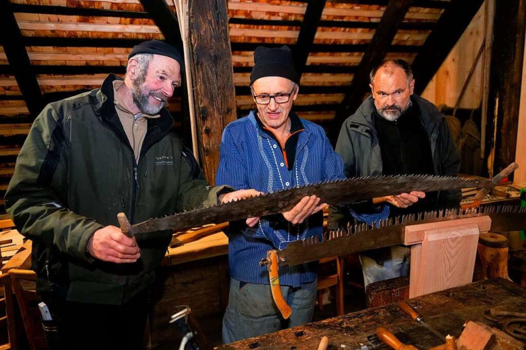 Hter der Tradition: Paul Schwrer, Josef Saier und Achim Faller  | Foto: Wolfgang Scheu