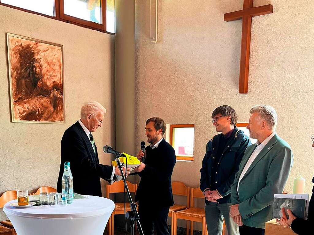 Ministerprsident Kretschmann besuchte am Mittwoch die Kapelle in Ried.