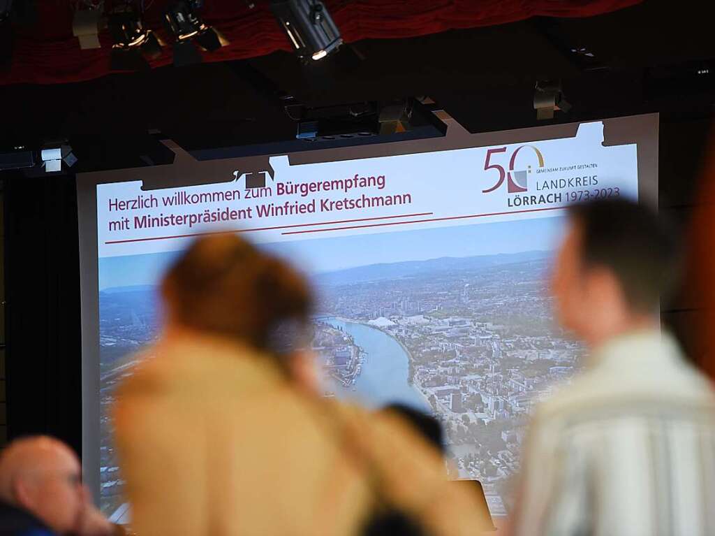 Ministerprsident Kretschmann beim Brgerempfang in Rheinfelden. Thema: Gelebtes Europa im Dreilndereck.