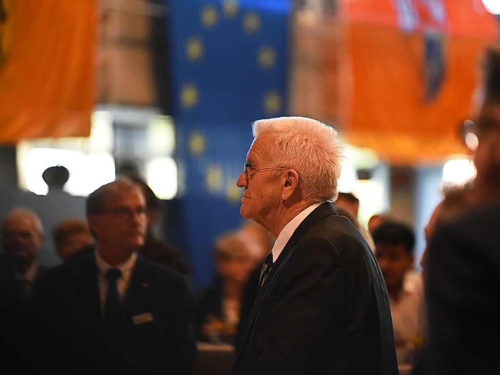 Ministerprsident Kretschmann beim Brgerempfang in Rheinfelden.